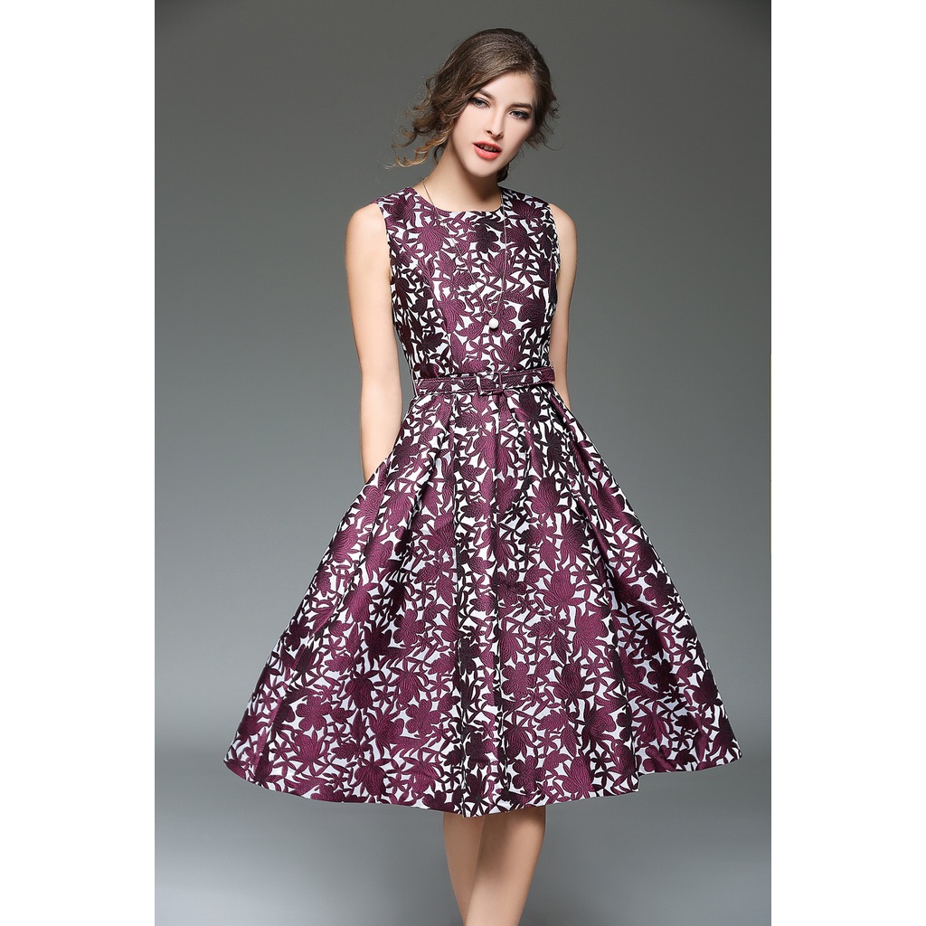 Đầm Jacquard Không Tay Màu Mới 2023