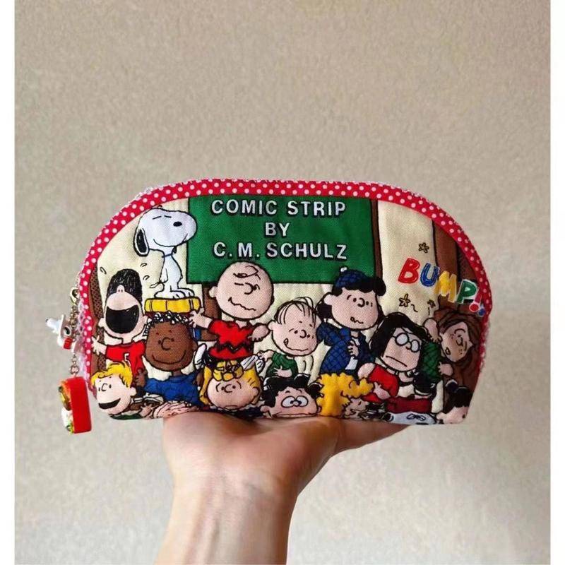 Cartoon cute print pen bag stationery bag large capacity cosmetic bag storage bag pen bag