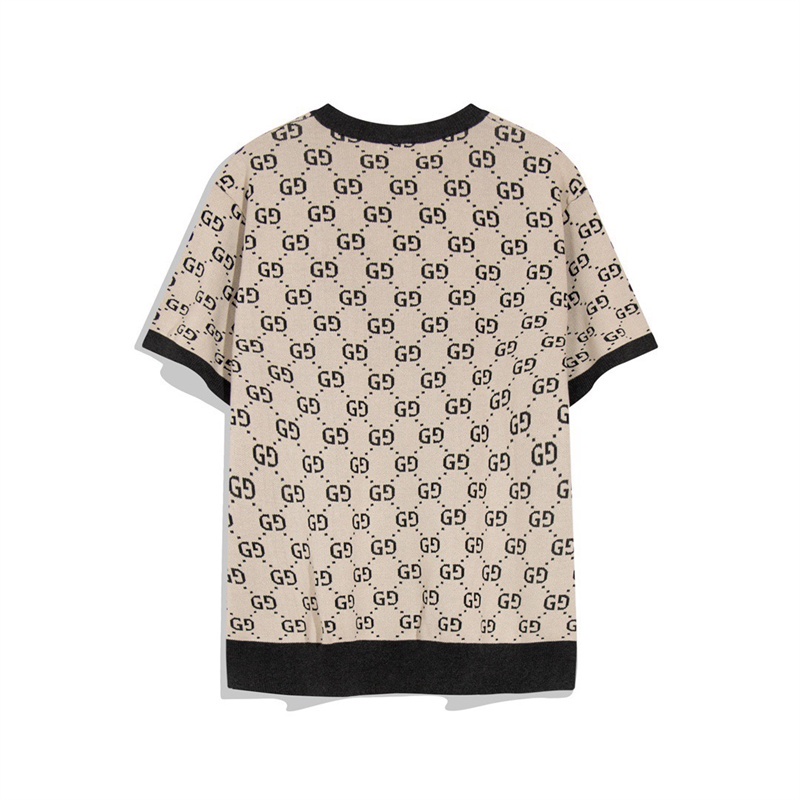 Áo Thun Cotton Jacquard Tay Ngắn In Chữ G Bán Chạy Nhất Cho Nam Và Nữ Plus Size