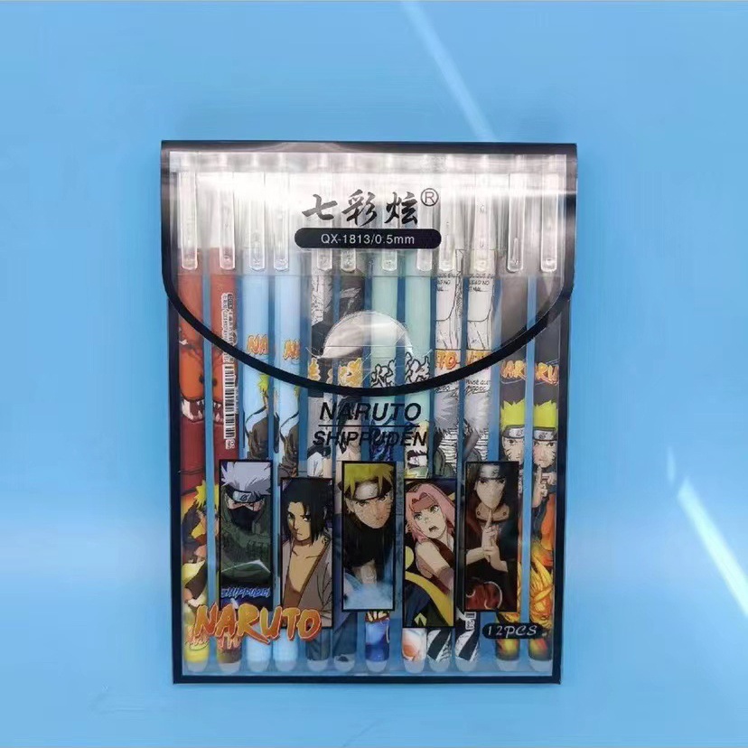 Hộp 12 Bút Mực Gel Đen Họa Tiết Hoạt Hình Dragon Ball Son Goku Có Thể Xóa Được