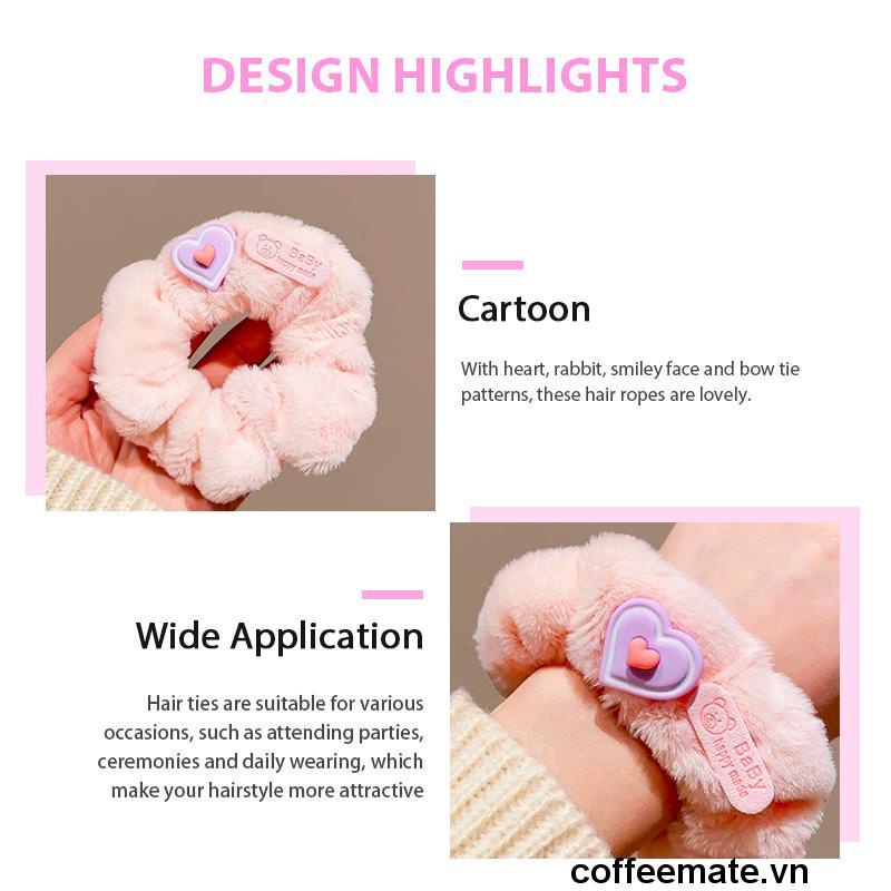 【coffeemate】⚡Dây Cột Tóc Lông Nhung Dễ Thương Xinh Xắn Dành Cho Nữ