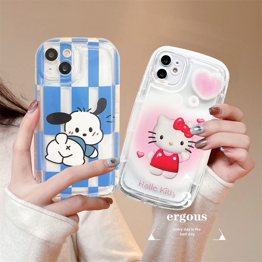 Ốp Điện Thoại TPU Mềm Đệm Khí In Hoạt Hình Pochacco Cho iPhone 14 13 12 11 Pro Max SE2020 X XR Xs Max 7 8 Plus