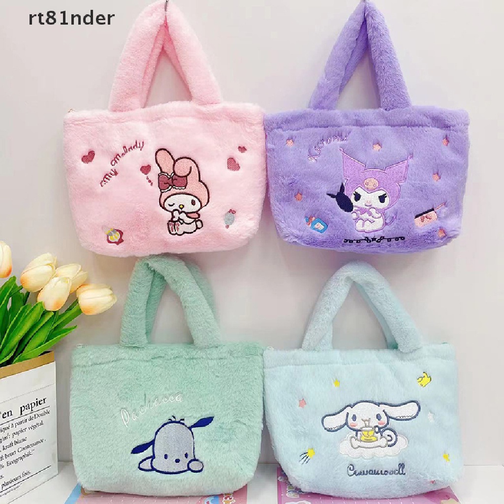 SANRIO Rt 1 Balo Đeo Vai Bằng Vải Bông Hình Kuromi Melody Hoạt Hình Melody Plushie n