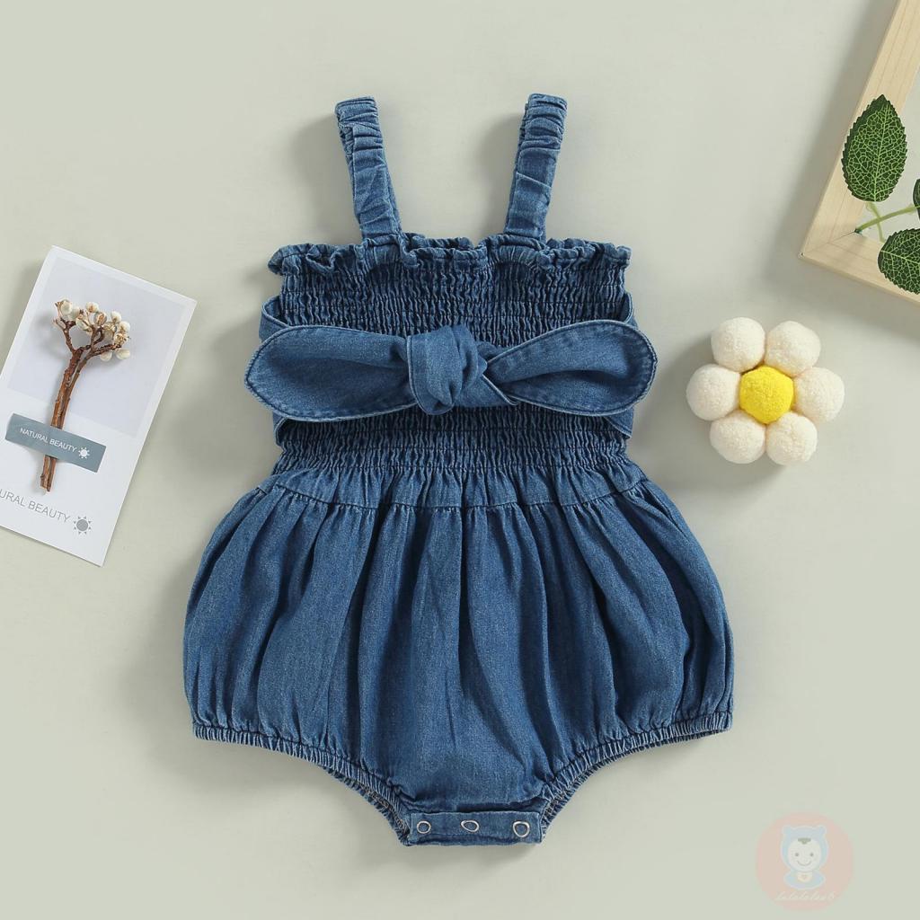 Jumpsuit Denim Sát Nách Màu Sắc Ngọt Ngào LAA6-Infant Cho Bé Gái