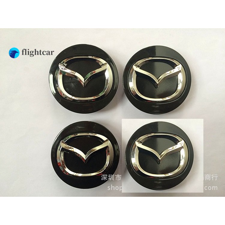 Set 4 Nắp Đậy Trục Bánh Xe Hơi 56MM In Logo Cho Mazda 2  Mazda 3 Mazda 6,CX5, CX7, RX-8,Atenza, MX-5