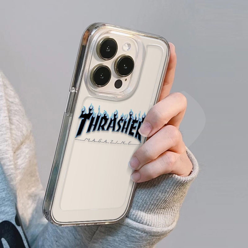 ✅Ốp Điện Thoại Cao Su Mềm Chống Sốc Hình Ngọn Lửa Xanh Dương N31X Cho iPhone14 13promax 12 11 7 8plus