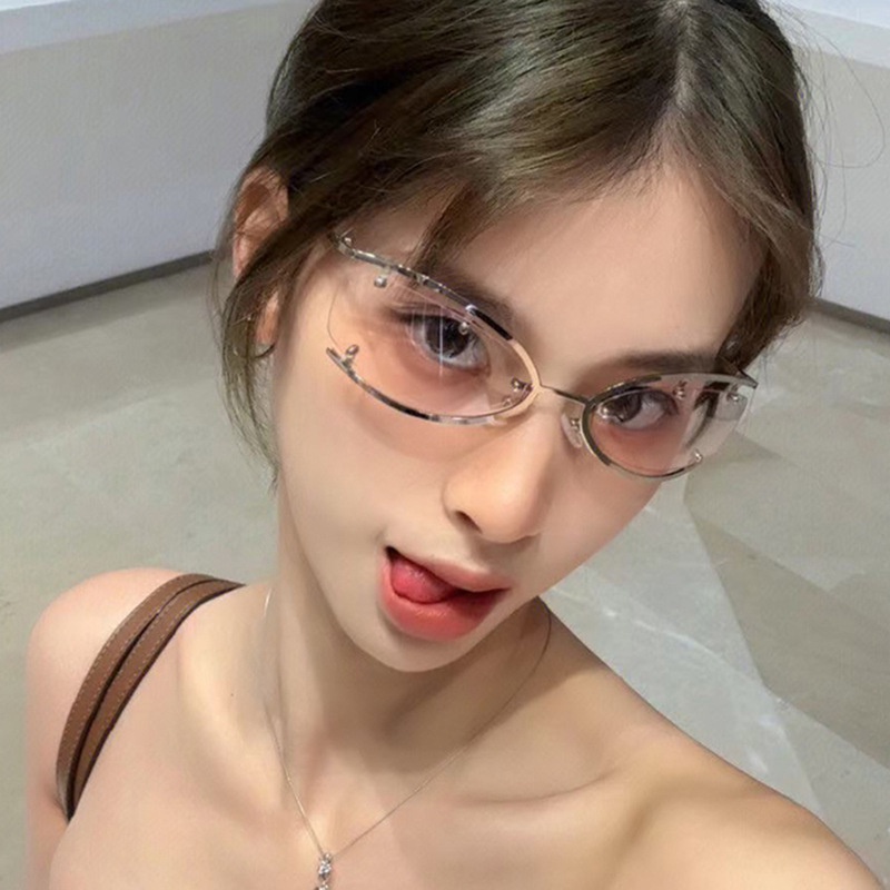 Kính Mát Gọng Vuông Kim Loại Thời Trang Cho Nam Nữ