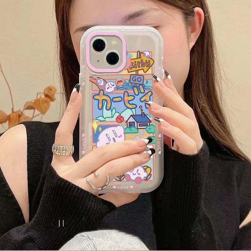 ✅Ốp Điện Thoại Mềm Màu Trong Suốt Hình Ngôi Sao Kirby Irby Cho iPhone 14 / 13pro 12promax 6Plus / 7 Xj4