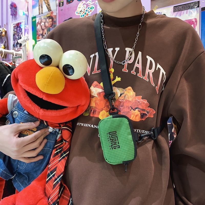 Túi Đeo Chéo Mini Đựng Tai Nghe / Tiền Xu Phong Cách Hip Hop Thời Trang Cho Nam