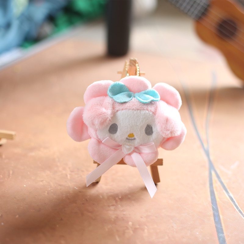 SANRIO Móc Khóa Búp Bê Nhồi Bông Hình Kuromi Melody Cinnamoroll Dễ Thương