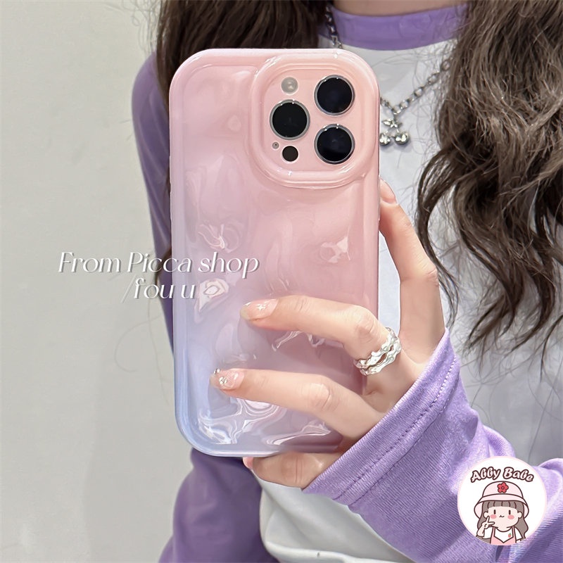 Ốp Điện Thoại TPU Mềm Bo Viền Chống Sốc Màu Gradient Bóng Sang Trọng Cho IPhone 14 Pro Max 13 12 11 Pro Max