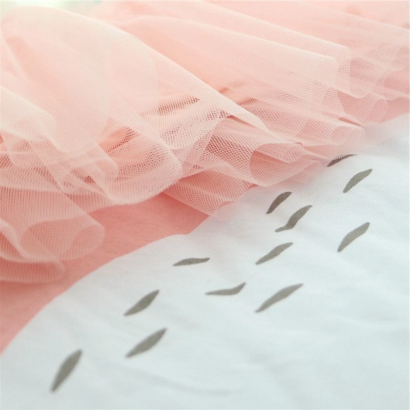 Đầm Công Chúa 2023 Tay Ngắn In Họa Tiết Hoạt Hình Dễ Thương Cho Bé Gái 2-9 Tuổi