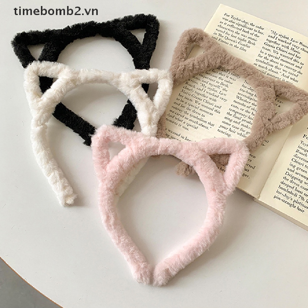 { # Mới Băng Đô Tai Thỏ Lông Xù Xinh Xắn Dành Cho Nữ