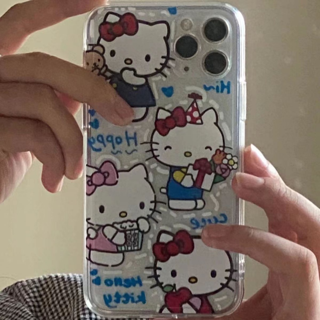 ✅Ốp Điện Thoại Mềm Họa Tiết Bướm / Mèo Bảo Vệ Toàn Diện Cho iPhone 14 13promax 78plus 11 12 XR Xs