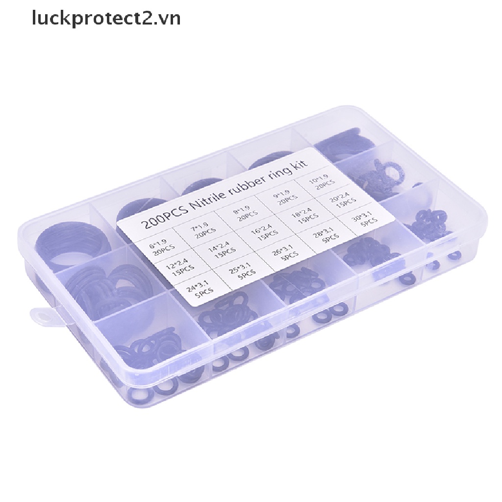 Set 200 Vòng Đệm Cao Su Hình Chữ O Chuyên Dụng