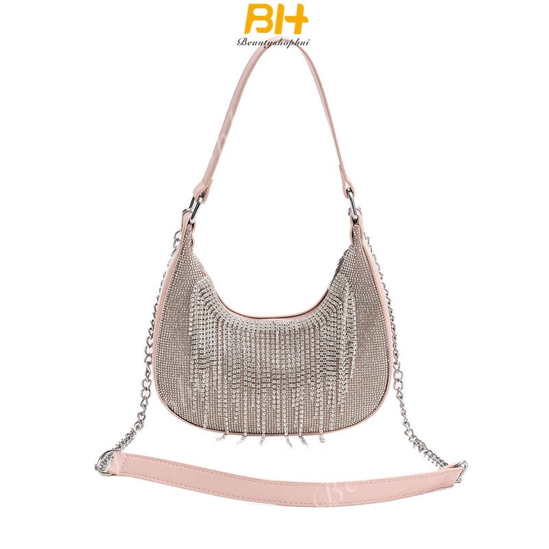 Túi Xách Đeo Vai Phối Tua Rua Thời Trang Pháp Quý Phái Dành Cho Nữ 2023