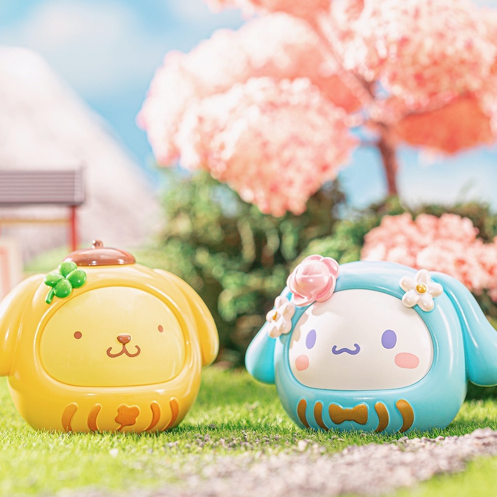 Mô Hình Búp Bê Chú Chó Cinnamon Pudding Kuromi Merchandise Sanrio Dharma Blessing Tumbler Series