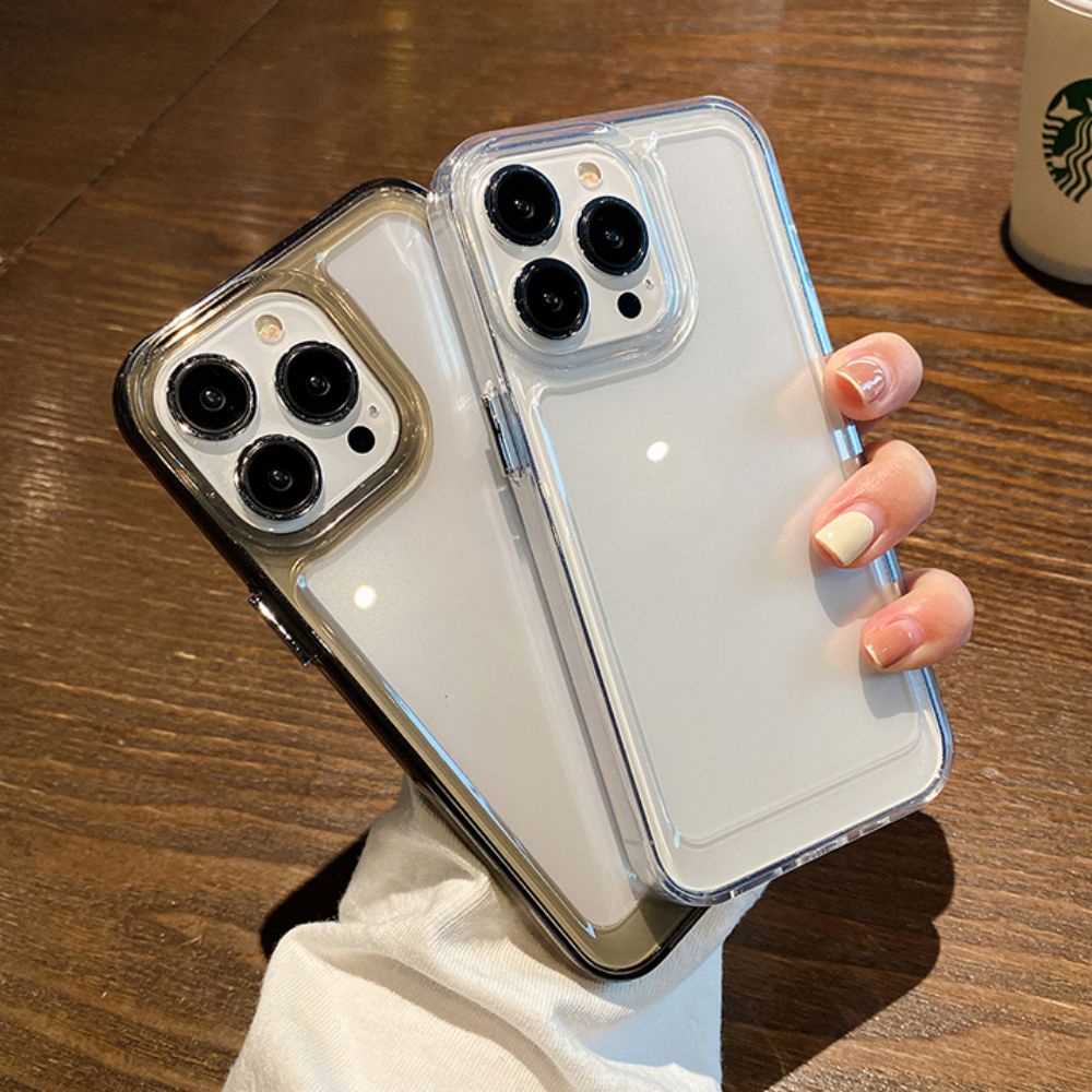 Ốp Điện Thoại TPU Mềm Trong Suốt Chống Sốc Chống Bụi Màu Macaron Cho IPhone 14 13 12 11 Pro Max X XR 8 7 Plus