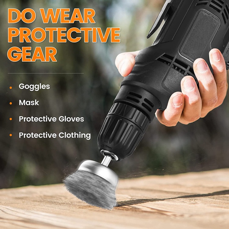 Bàn Chải Dây Điện Đầu Lục Giác 1 / 4 Inch 19 Mảnh Gắn Máy Khoan Tiện Dụng