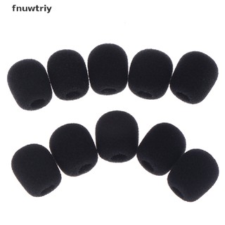 10pcs Practical Small Black Microphone Headset Windscreen Sponge Foam Mic Cover VN