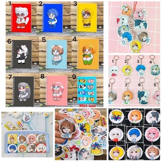 Combo 35 món hero team /set 35 món in hình hero team huy hiệu móc khoá Sticker ví bút sổ tay hero team