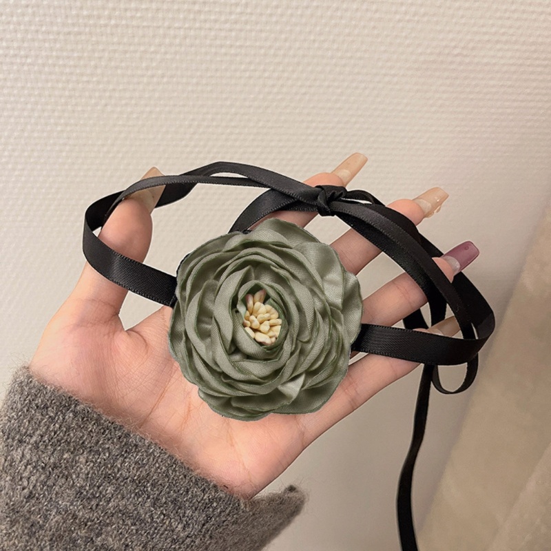 Choker Vải Mềm Họa Tiết Hoa Xinh Xắn Thời Trang Cho Nữ