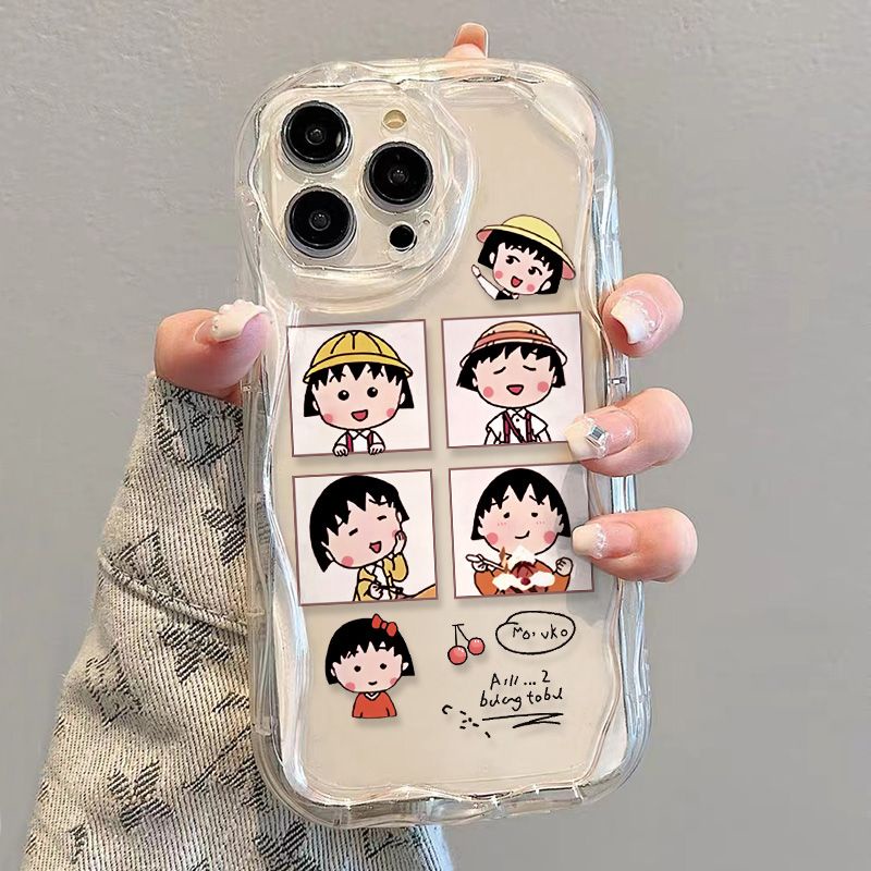 ✅Ốp Điện Thoại Mềm Trong Suốt Viền Cong In Hình Maruko Cho iPhone14 / 13promax 12 / 11 7 / 8p xs / xr BR5G