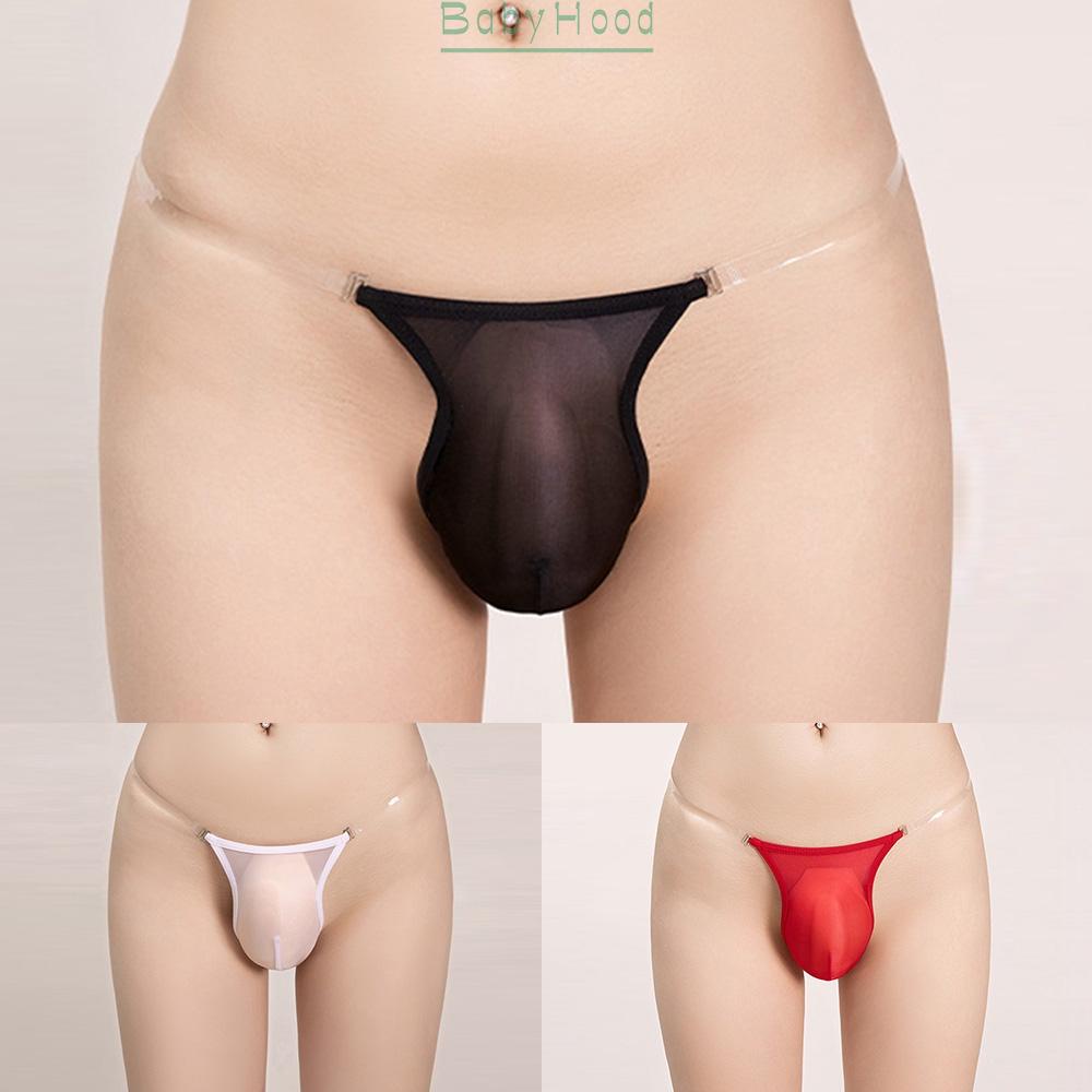 Men See Through Oil Shiny Glossy Briefs Underwear Panties Thongs Underpants#BBHOOD