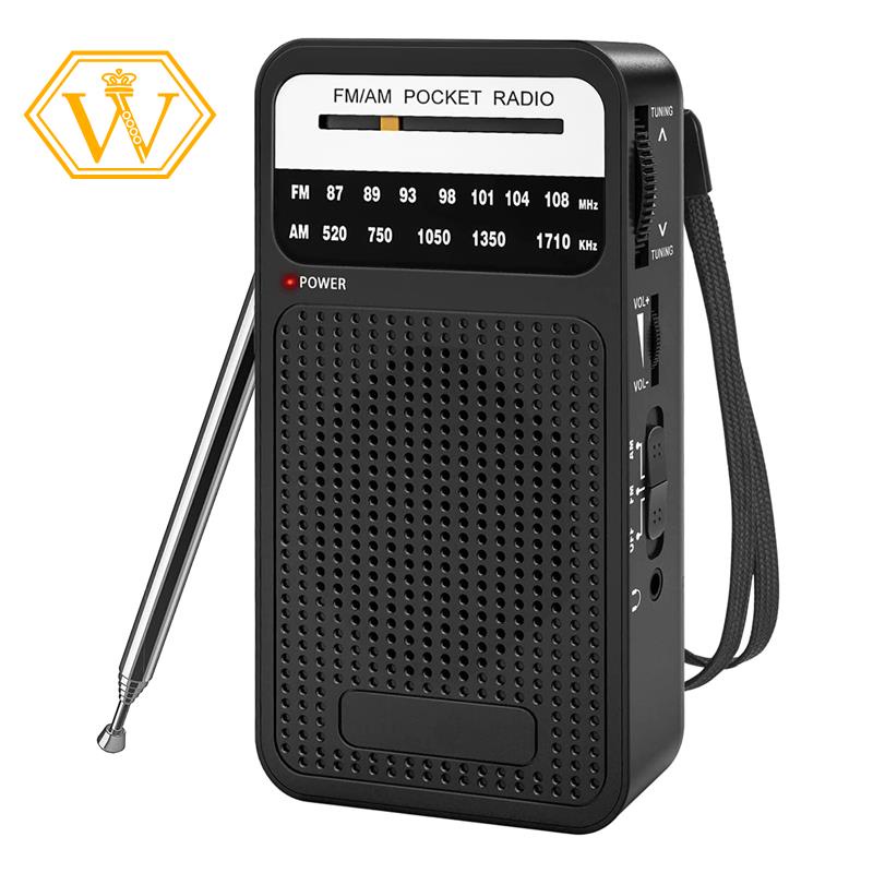 Radio AM FM Bỏ Túi Kèm Loa Và Jack Cắm Tai Nghe Sử Dụng Trong Nhà / Ngoài Trời