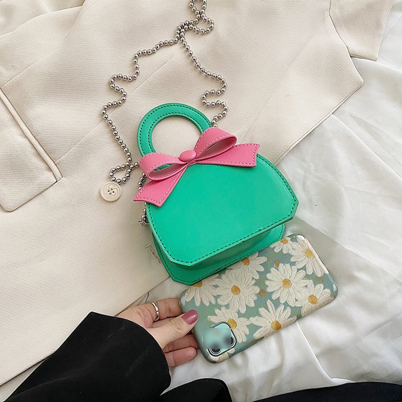 Túi Đeo Chéo Màu Sắc Ngọt Ngào Đính Nơ Xinh Xắn Cho Nữ