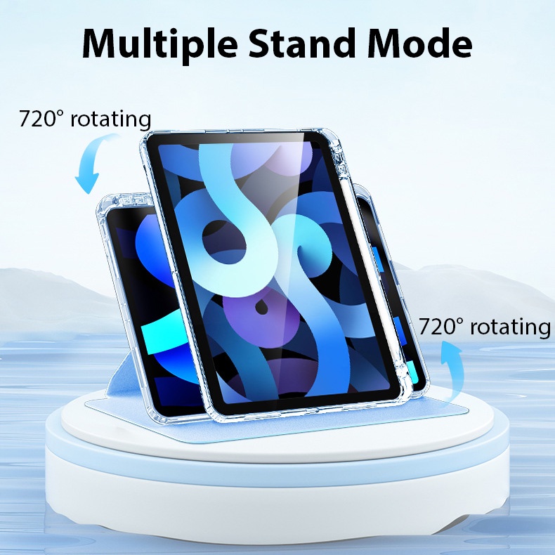 Bao Da Máy Tính Bảng Xoay Được Có Ngăn Đựng Bút Chì Cho iPad Pro 11 Air 5 Air 4 7th 8th 9th 10.2 inch