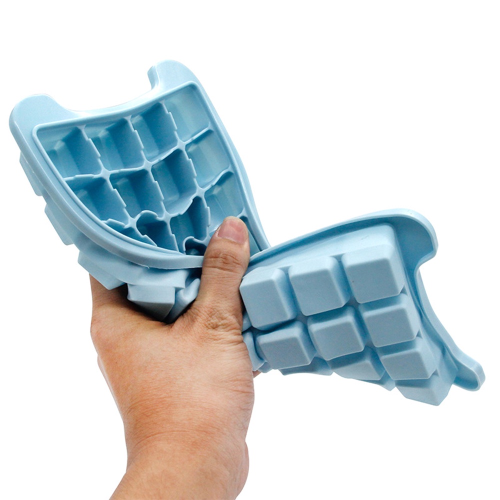 Khay Làm Đá Viên 24 / 36 Ngăn Bằng Silicone Cấp Thực Phẩm Kèm Nắp