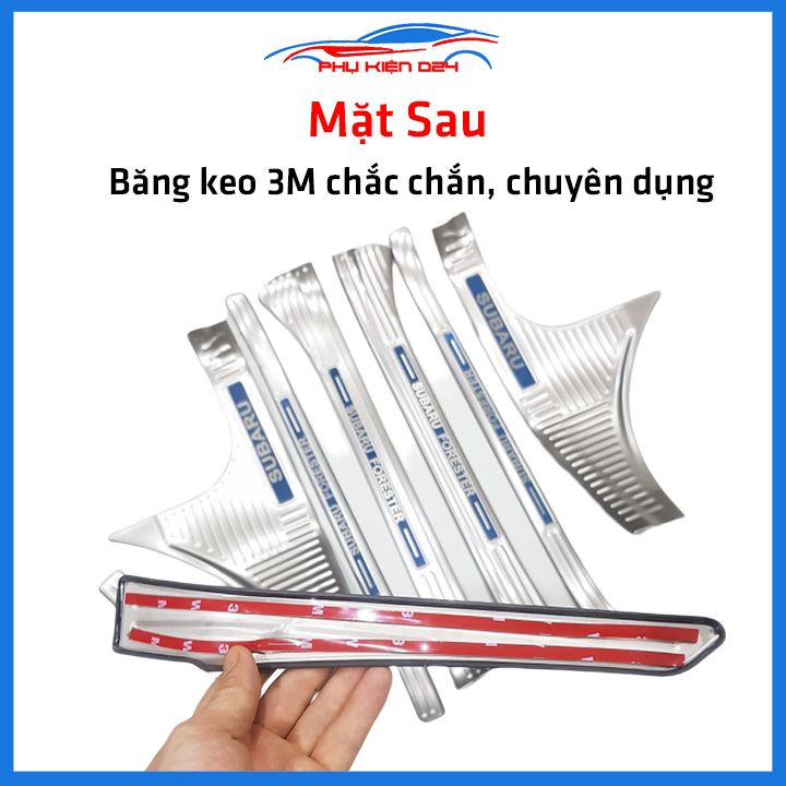 Ốp bậc cửa lên xuống ô tô Subaru Forester INOX