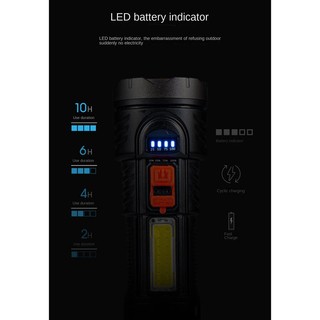 Ultra Powerful LED Torch Light Rechargeable Side Light for Camping