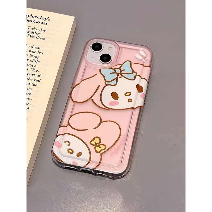 ✅Ốp Điện Thoại Silicon Mềm Chống Sốc Hình Chú Cún Hoạt Hình Màu Trong Suốt iPhone11 13 14 12 xr Xs