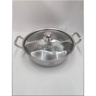 Nồi lẩu 2 ngăn inox 304 loại dày đẹp