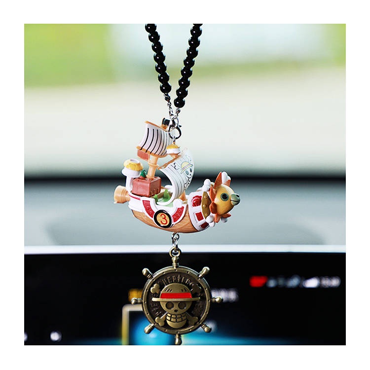 Automobile Hanging Ornament Thousand Sunny Rearview Mirror Car Interior Hanging Accessories Car Pendant Creative Cute Car Hanging Ornament Hanging Ornament GF8z