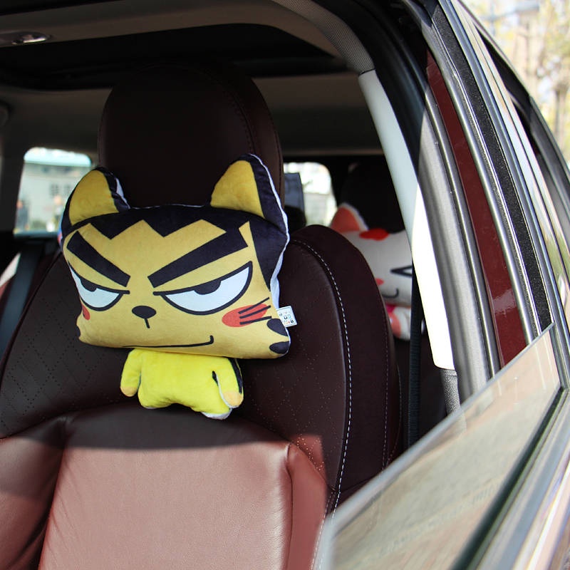 Contains Bamboo Charcoal Package Creative Marvel DC Cartoon Car Headrest Neck Pillow Cute Waist Cushion Seat Pillow Interior 0YTK