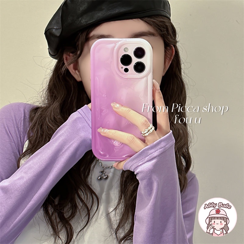 Ốp Điện Thoại TPU Mềm Bo Viền Chống Sốc Màu Gradient Bóng Sang Trọng Cho IPhone 14 Pro Max 13 12 11 Pro Max