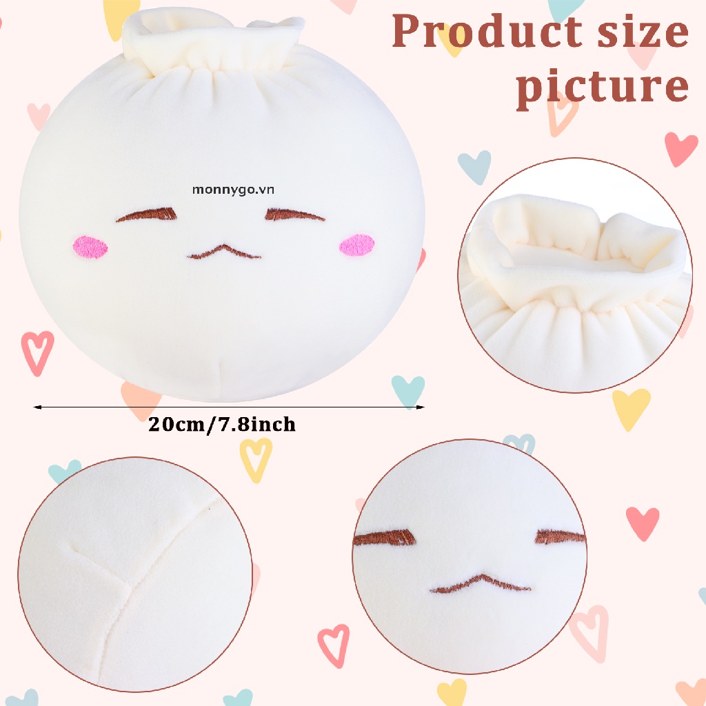 Gối Nhồi Bông Hình Bánh Bao / Bao / Bánh Bao Độc Đáo