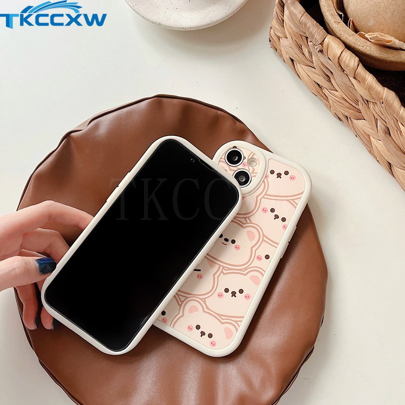 Ốp Điện Thoại Mềm Hình Gấu Dễ Thương Cho Samsung S23 S22 Ultra Plus S21 S20 FE M23 M13 4G