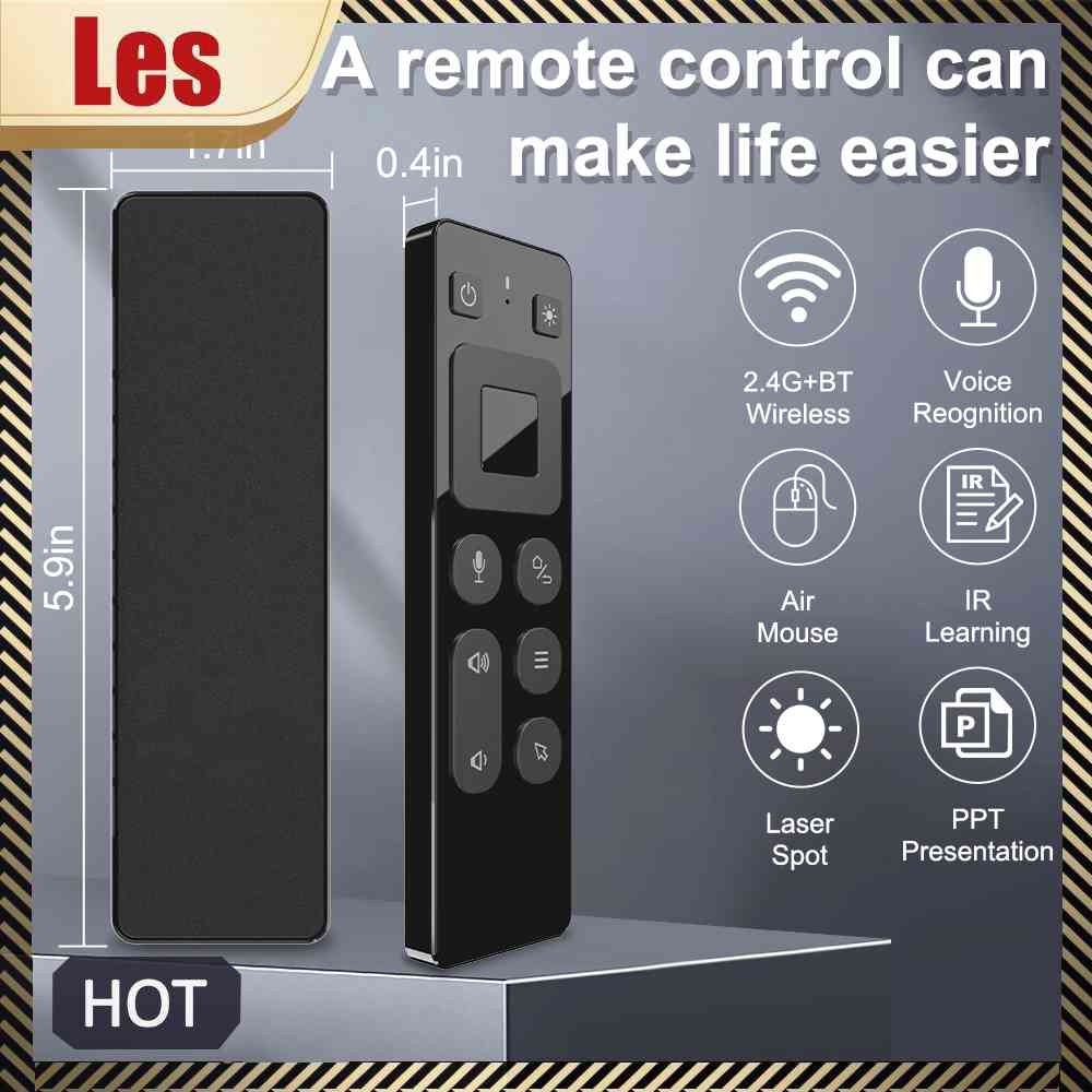 2.4G Wireless Bluetooth-compatible Gyro Smart Air Mouse Voice Remote Control