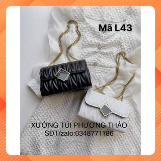 Túi xách đeo chéo trần trám khoá gương dc74