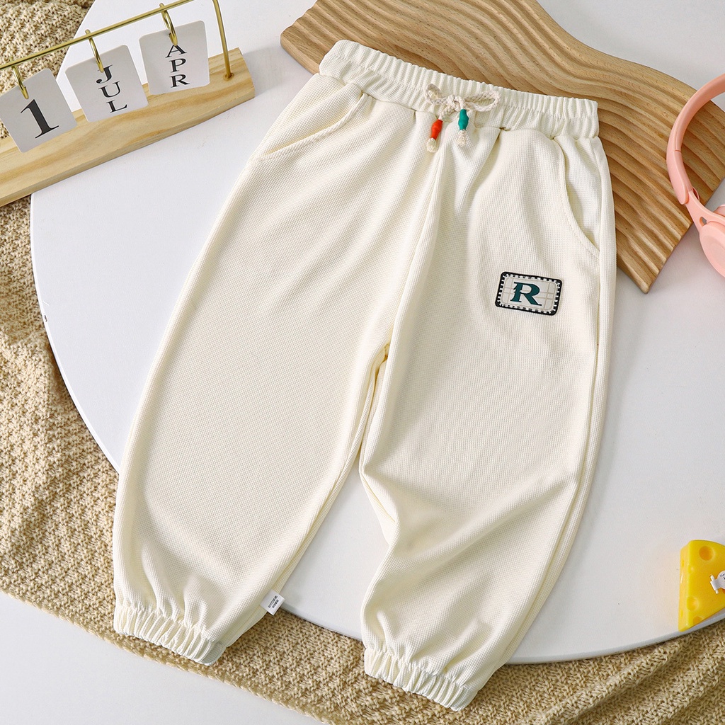 90-160cm Quần Bé Trai Bé Gái Phong Cách Xuân Thu Phong Cách Mới Phong Cách Mùa Xuân Trẻ Em Quần Thể Thao Bé Trai Bé Gái Quần Hợp Thời Trang