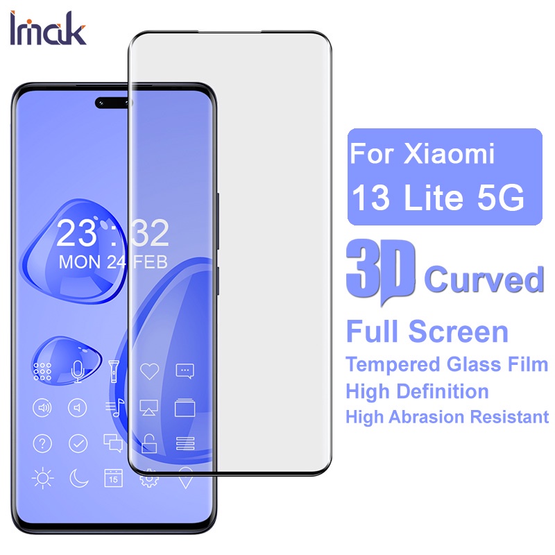 Kính Cường Lực Bảo Vệ Màn Hình Cong 3D Imak Cho Xiaomi Mi 13 Lite 5G Mi13 Lite 5G