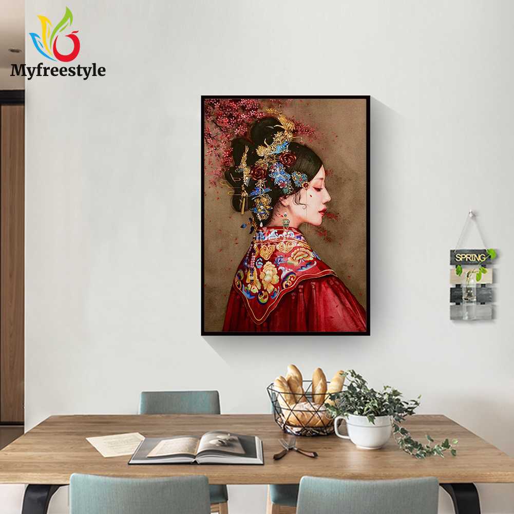 30x40cm Bộ Tranh Đính Đá Tự Làm Toàn Diện 5D Hình Cô Dâu