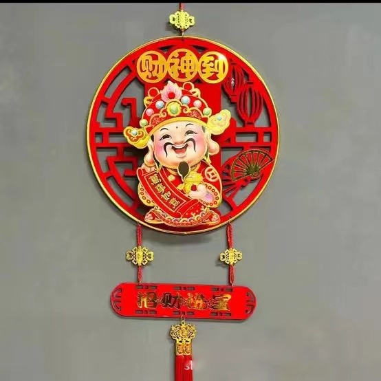 Dải Treo Thần Tài Lắc Đầu Gọi Tài Lộc, Thần Tài Tết Cầu May Mắn, Tài Lộc. Đồ trang trí Thần Tài Tết (Có Kèm Móc Treo)