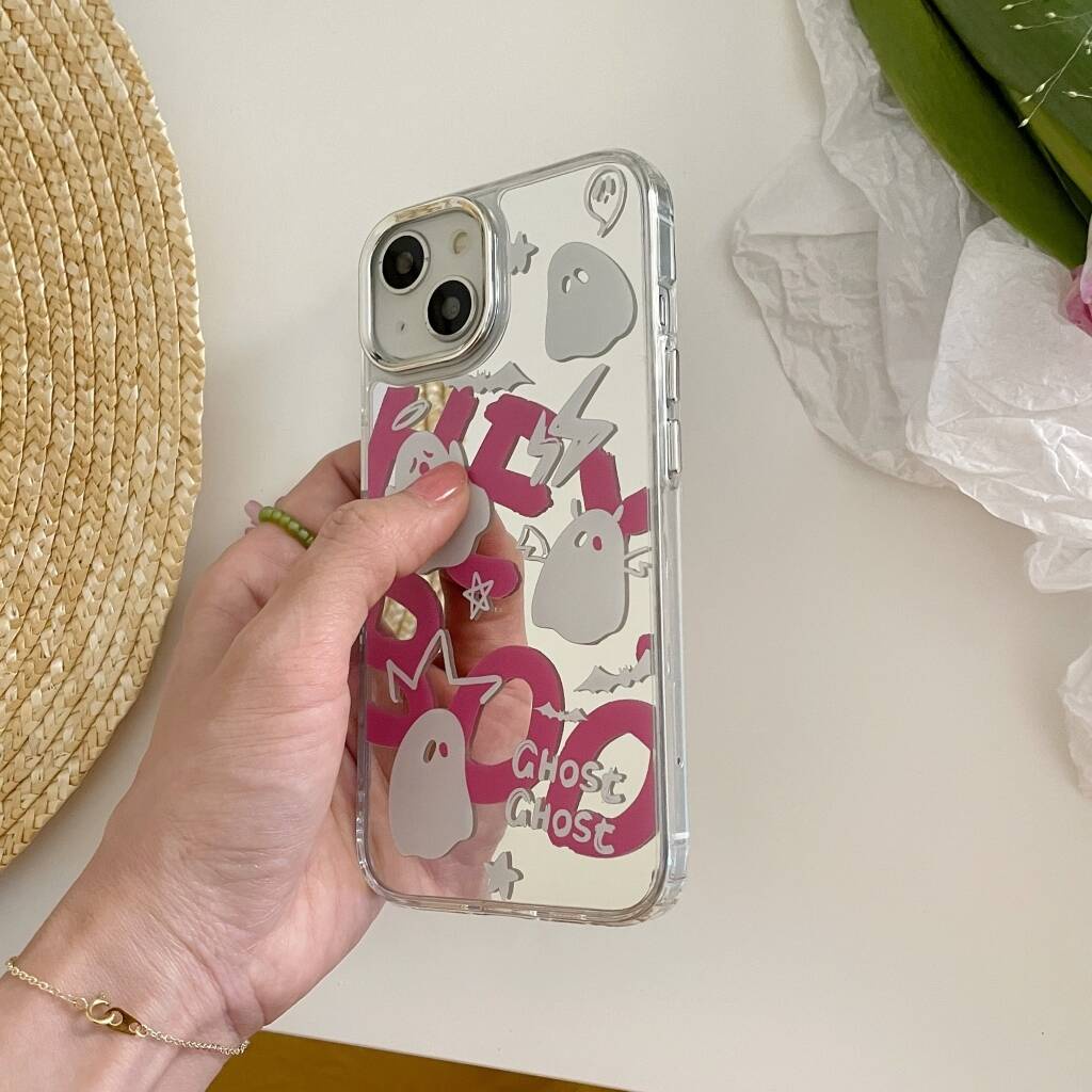 Ốp Điện Thoại Cứng Tráng Gương Họa Tiết Hoa Hồng Cho IPhone 11 12 12Pro 12ProMax 13 13Pro 13ProMax 14 14Pro 14ProMax