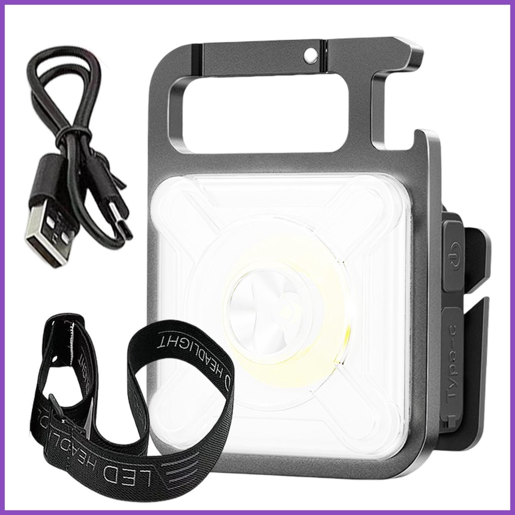 Móc Khóa Đèn Pin Từ Tính 11 Gears / 5 Bóng Led USB