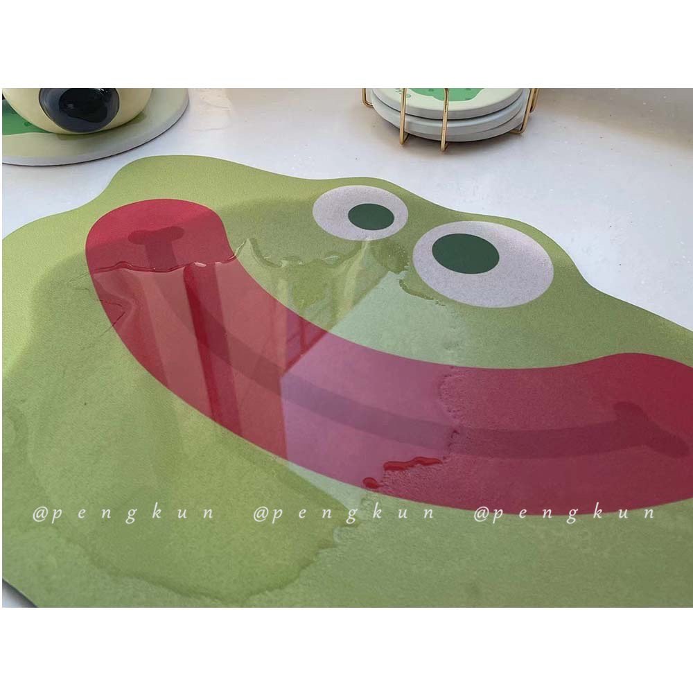 Thảm Lót Sàn Mềm Thấm Hút Nước Nhanh Khô Họa Tiết Biểu Tượng Cảm Xúc Vui Nhộn Cho Nhà Bếp